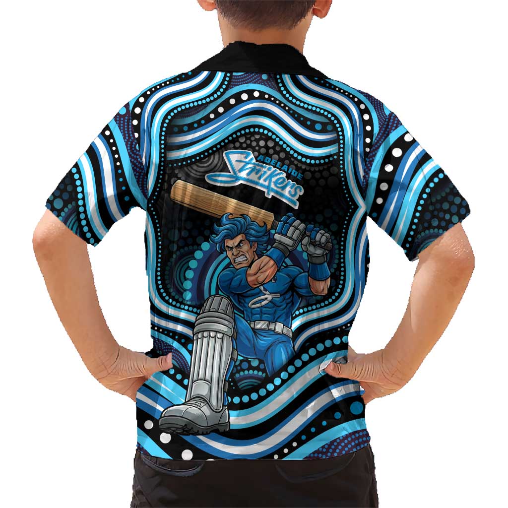Adelaide Strikers Cricket Family Matching Long Sleeve Bodycon Dress and Hawaiian Shirt Australian Cricket Mascot - Modern Indigenous Style