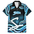 Adelaide Strikers Cricket Family Matching Mermaid Dress and Hawaiian Shirt Australian Cricket Mascot - Modern Indigenous Style