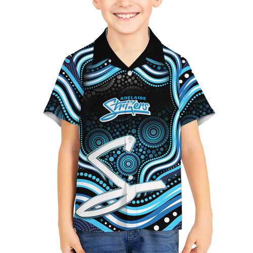 Adelaide Strikers Cricket Family Matching Off Shoulder Short Dress and Hawaiian Shirt Australian Cricket Mascot - Modern Indigenous Style
