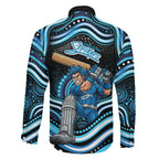 Adelaide Strikers Cricket Family Matching Tank Maxi Dress and Hawaiian Shirt Australian Cricket Mascot - Modern Indigenous Style