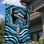 Adelaide Strikers Cricket Garden Flag Australian Cricket Mascot - Modern Indigenous Style