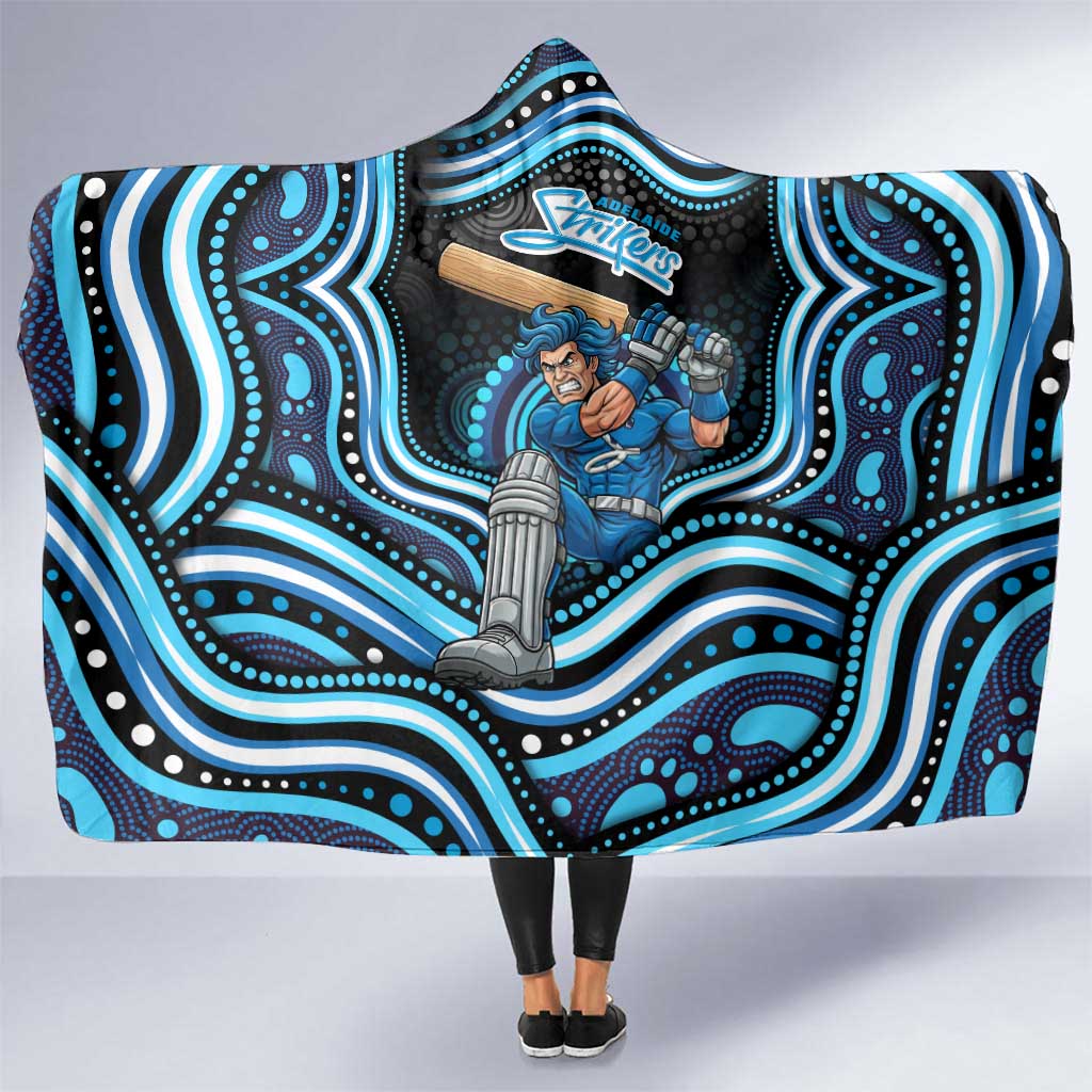 Adelaide Strikers Cricket Hooded Blanket Australian Cricket Mascot - Modern Indigenous Style