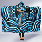 Adelaide Strikers Cricket Hooded Blanket Australian Cricket Mascot - Modern Indigenous Style