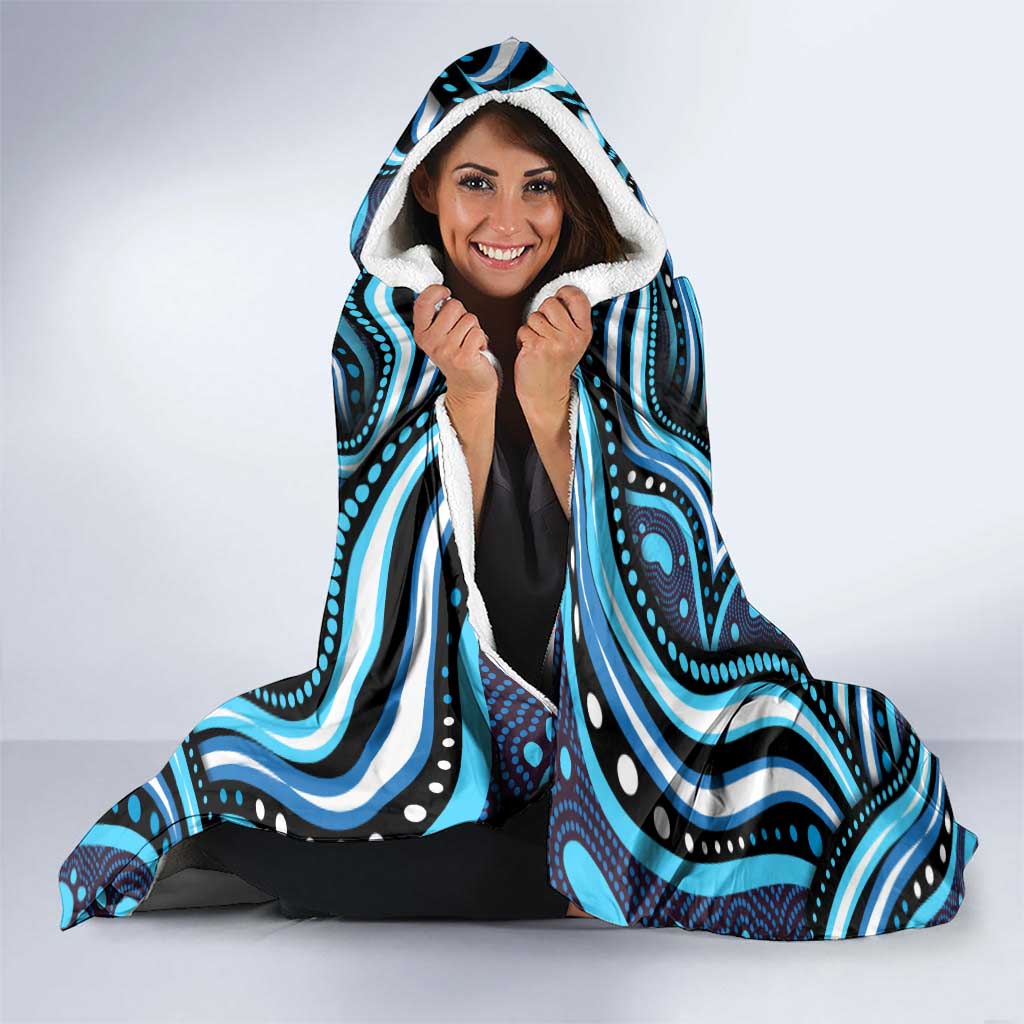 Adelaide Strikers Cricket Hooded Blanket Australian Cricket Mascot - Modern Indigenous Style