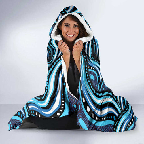 Adelaide Strikers Cricket Hooded Blanket Australian Cricket Mascot - Modern Indigenous Style