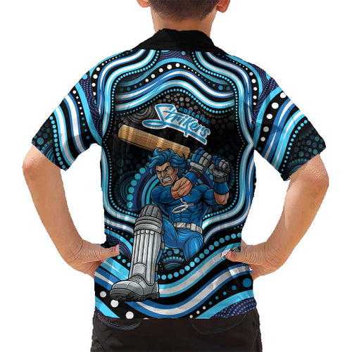 Adelaide Strikers Cricket Kid Hawaiian Shirt Australian Cricket Mascot - Modern Indigenous Style