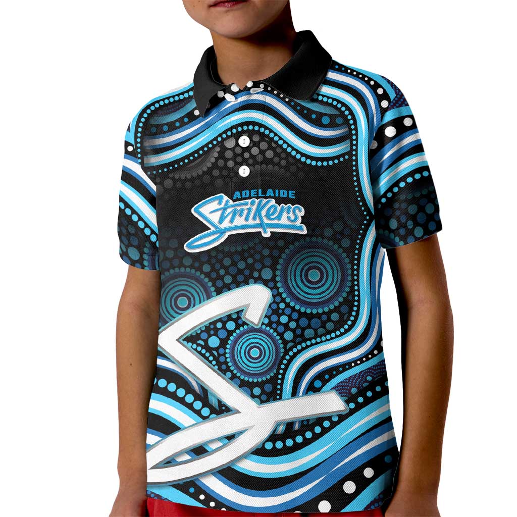 Adelaide Strikers Cricket Kid Polo Shirt Australian Cricket Mascot - Modern Indigenous Style