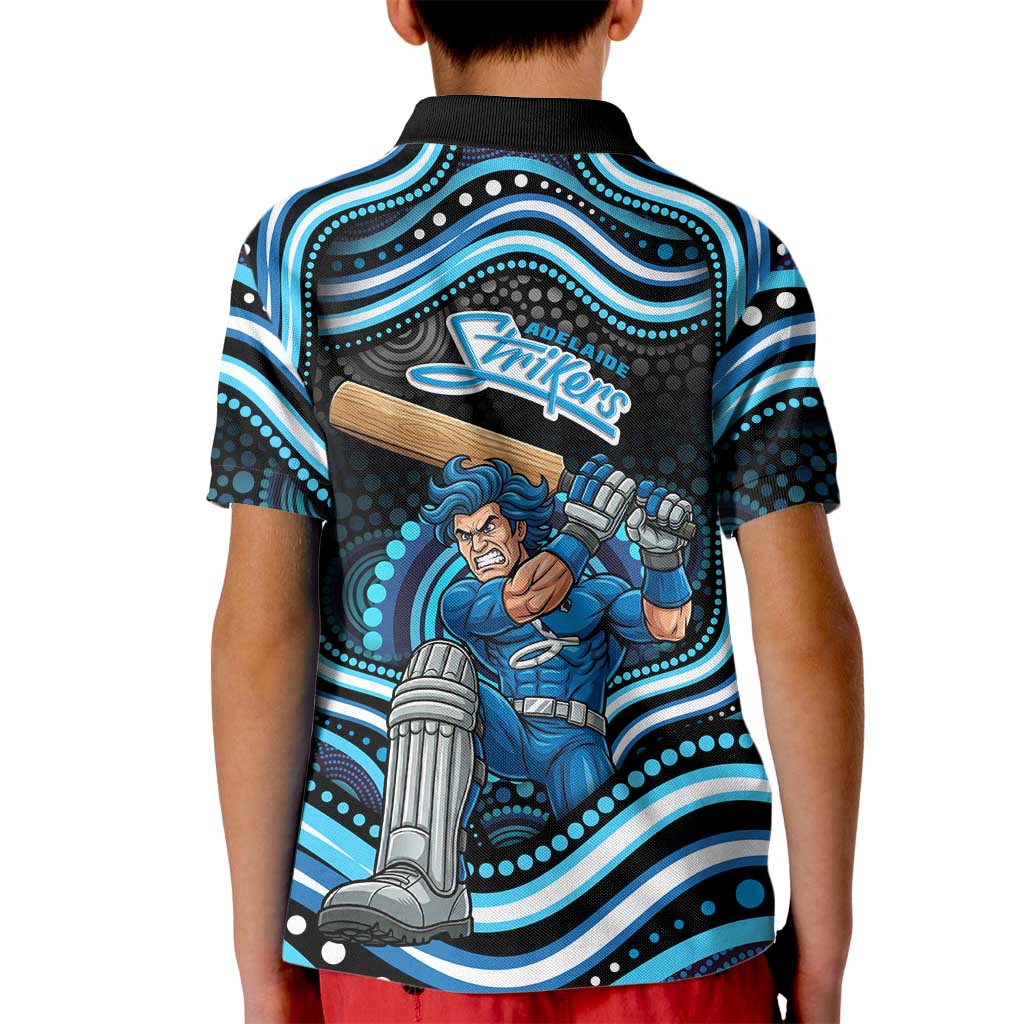 Adelaide Strikers Cricket Kid Polo Shirt Australian Cricket Mascot - Modern Indigenous Style