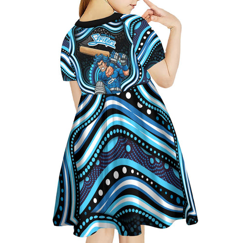 Adelaide Strikers Cricket Kid Short Sleeve Dress Australian Cricket Mascot - Modern Indigenous Style
