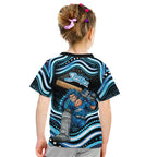 Adelaide Strikers Cricket Kid T Shirt Australian Cricket Mascot - Modern Indigenous Style