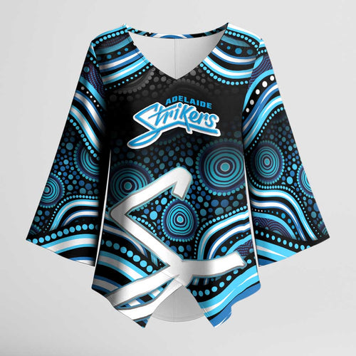 Adelaide Strikers Cricket Kimono Sleeve Blouse Australian Cricket Mascot - Modern Indigenous Style