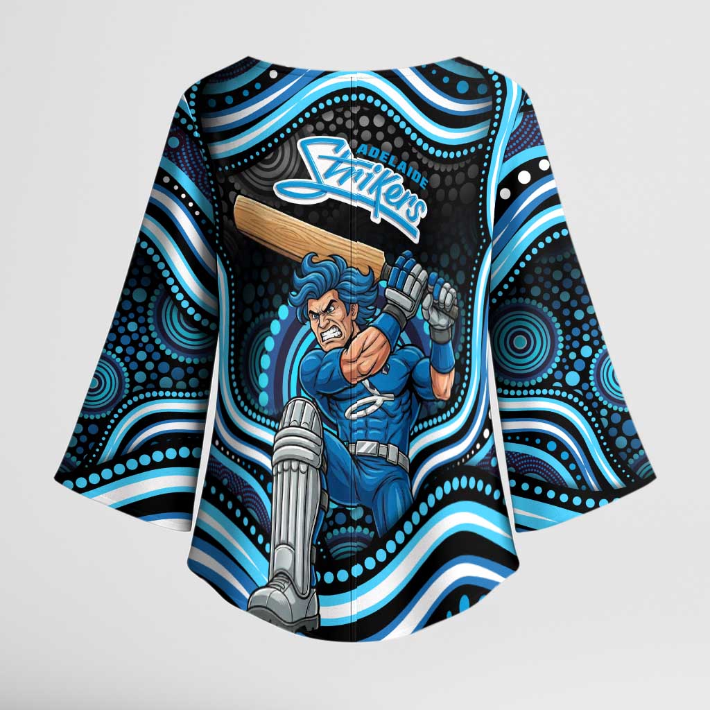 Adelaide Strikers Cricket Kimono Sleeve Blouse Australian Cricket Mascot - Modern Indigenous Style