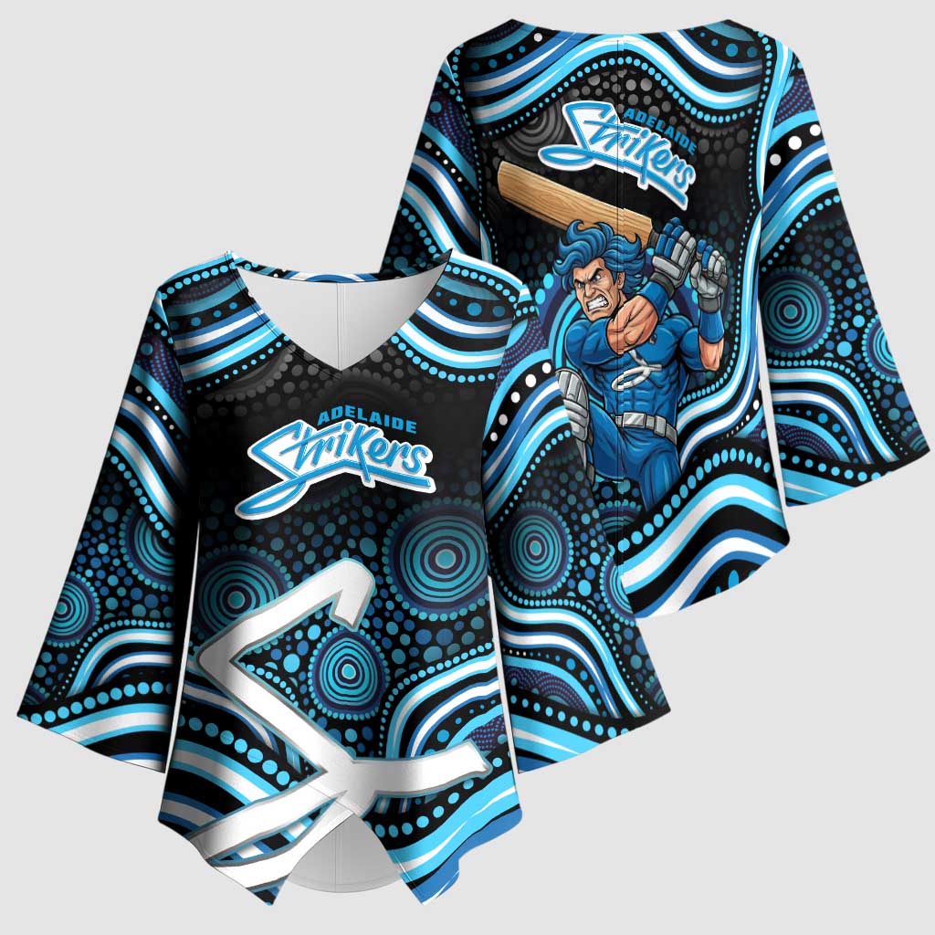 Adelaide Strikers Cricket Kimono Sleeve Blouse Australian Cricket Mascot - Modern Indigenous Style