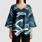 Adelaide Strikers Cricket Kimono Sleeve Blouse Australian Cricket Mascot - Modern Indigenous Style