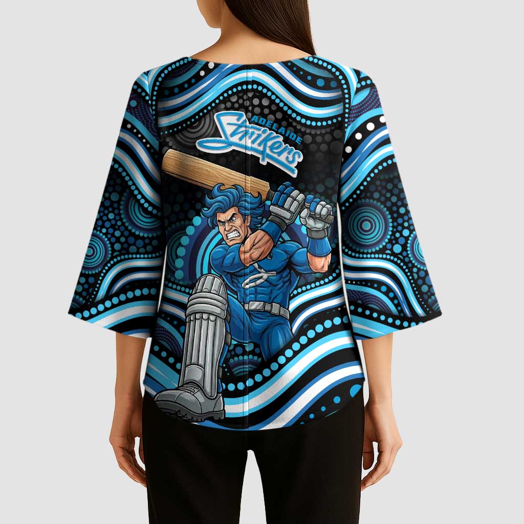 Adelaide Strikers Cricket Kimono Sleeve Blouse Australian Cricket Mascot - Modern Indigenous Style
