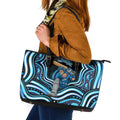 Adelaide Strikers Cricket Leather Tote Bag Australian Cricket Mascot - Modern Indigenous Style