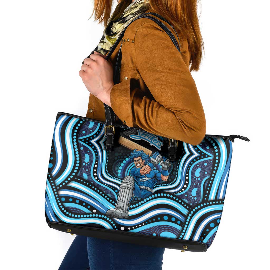 Adelaide Strikers Cricket Leather Tote Bag Australian Cricket Mascot - Modern Indigenous Style