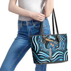 Adelaide Strikers Cricket Leather Tote Bag Australian Cricket Mascot - Modern Indigenous Style