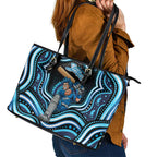Adelaide Strikers Cricket Leather Tote Bag Australian Cricket Mascot - Modern Indigenous Style