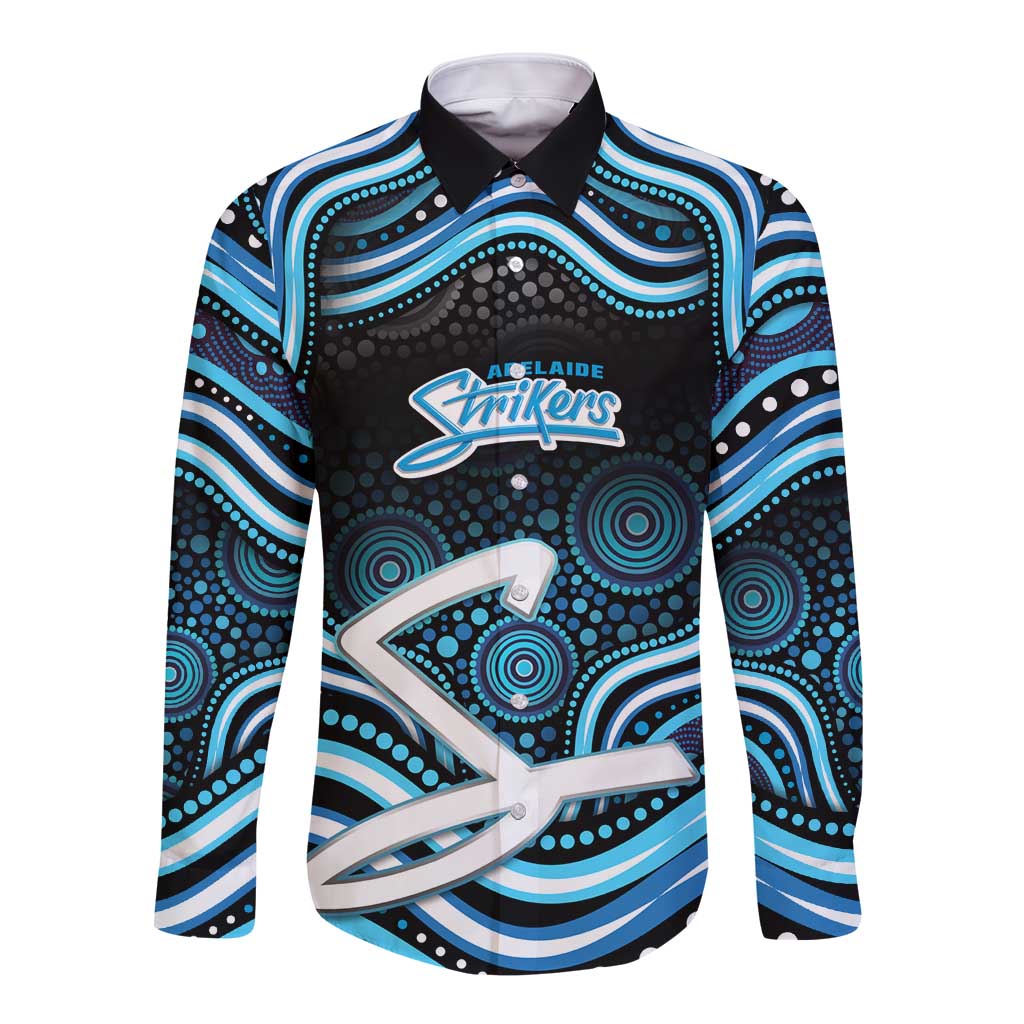 Adelaide Strikers Cricket Long Sleeve Button Shirt Australian Cricket Mascot - Modern Indigenous Style