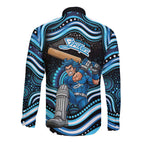 Adelaide Strikers Cricket Long Sleeve Button Shirt Australian Cricket Mascot - Modern Indigenous Style