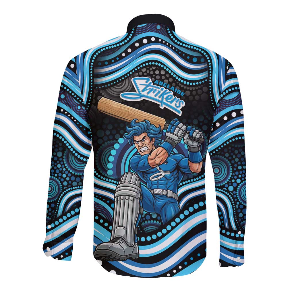 Adelaide Strikers Cricket Long Sleeve Button Shirt Australian Cricket Mascot - Modern Indigenous Style