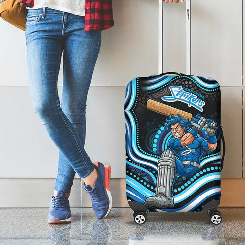Adelaide Strikers Cricket Luggage Cover Australian Cricket Mascot - Modern Indigenous Style