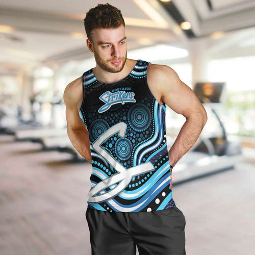 Adelaide Strikers Cricket Men Tank Top Australian Cricket Mascot - Modern Indigenous Style