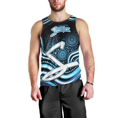 Adelaide Strikers Cricket Men Tank Top Australian Cricket Mascot - Modern Indigenous Style