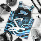 Adelaide Strikers Cricket Men Tank Top Australian Cricket Mascot - Modern Indigenous Style