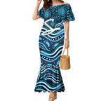Adelaide Strikers Cricket Mermaid Dress Australian Cricket Mascot - Modern Indigenous Style