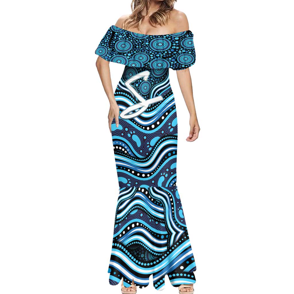 Adelaide Strikers Cricket Mermaid Dress Australian Cricket Mascot - Modern Indigenous Style