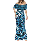 Adelaide Strikers Cricket Mermaid Dress Australian Cricket Mascot - Modern Indigenous Style