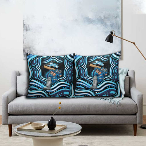 Adelaide Strikers Cricket Pillow Cover Australian Cricket Mascot - Modern Indigenous Style