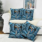 Adelaide Strikers Cricket Pillow Cover Australian Cricket Mascot - Modern Indigenous Style