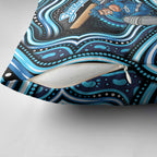 Adelaide Strikers Cricket Pillow Cover Australian Cricket Mascot - Modern Indigenous Style