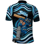 Adelaide Strikers Cricket Polo Shirt Australian Cricket Mascot - Modern Indigenous Style