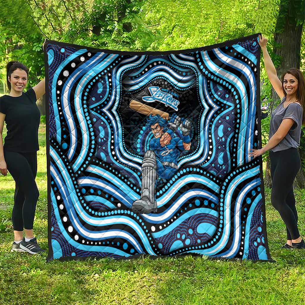 Adelaide Strikers Cricket Quilt Australian Cricket Mascot - Modern Indigenous Style