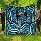 Adelaide Strikers Cricket Quilt Australian Cricket Mascot - Modern Indigenous Style