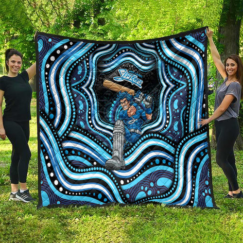Adelaide Strikers Cricket Quilt Australian Cricket Mascot - Modern Indigenous Style