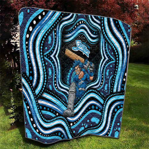 Adelaide Strikers Cricket Quilt Australian Cricket Mascot - Modern Indigenous Style