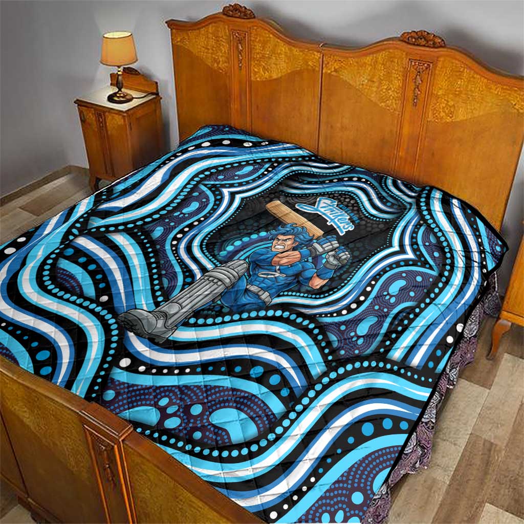 Adelaide Strikers Cricket Quilt Australian Cricket Mascot - Modern Indigenous Style