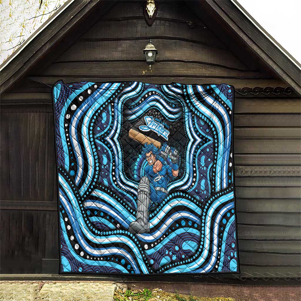 Adelaide Strikers Cricket Quilt Australian Cricket Mascot - Modern Indigenous Style