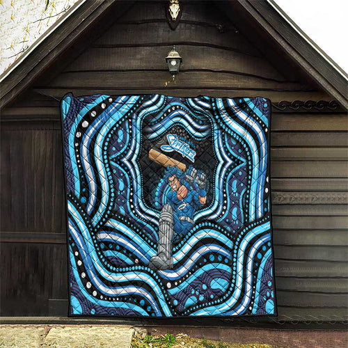 Adelaide Strikers Cricket Quilt Australian Cricket Mascot - Modern Indigenous Style