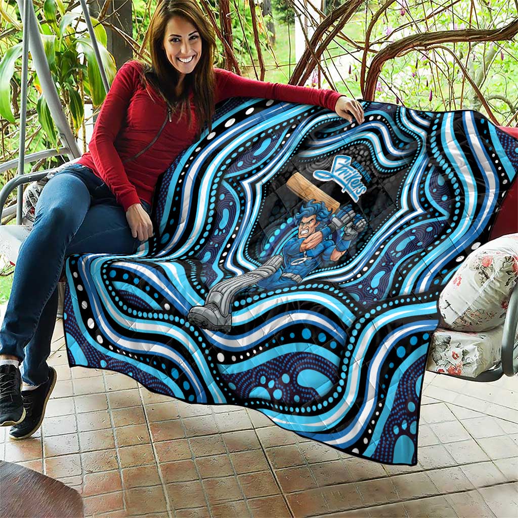 Adelaide Strikers Cricket Quilt Australian Cricket Mascot - Modern Indigenous Style