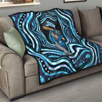 Adelaide Strikers Cricket Quilt Australian Cricket Mascot - Modern Indigenous Style
