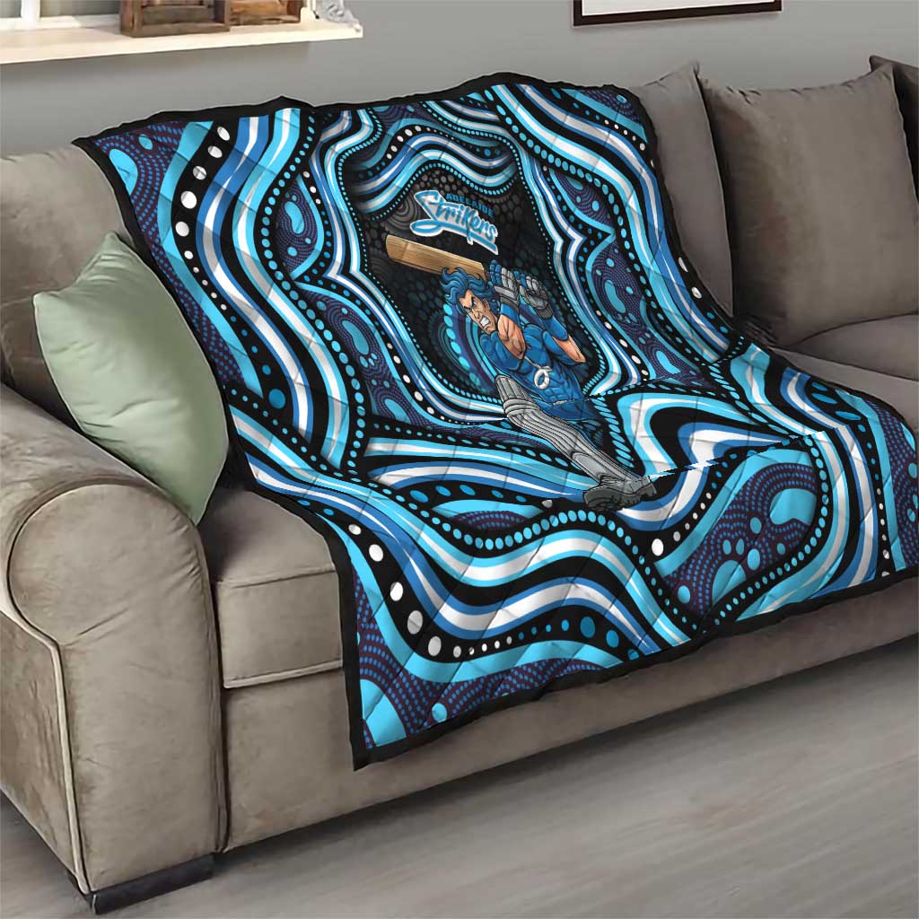 Adelaide Strikers Cricket Quilt Australian Cricket Mascot - Modern Indigenous Style