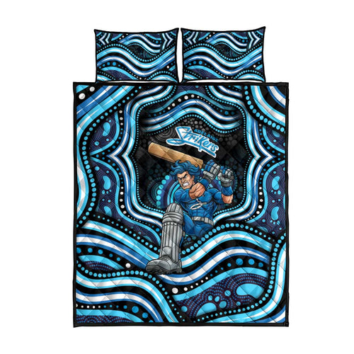 Adelaide Strikers Cricket Quilt Bed Set Australian Cricket Mascot - Modern Indigenous Style