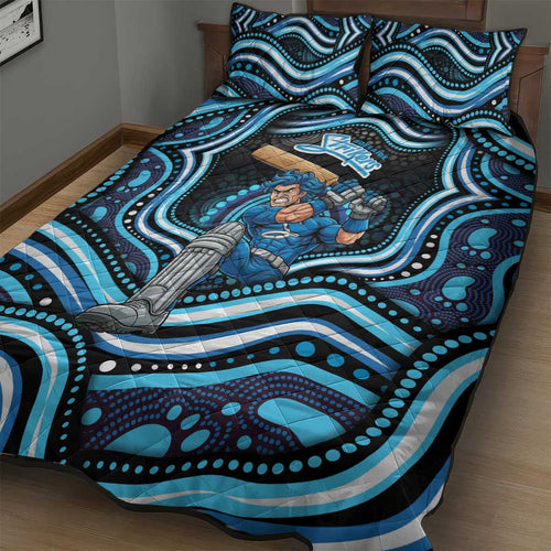 Adelaide Strikers Cricket Quilt Bed Set Australian Cricket Mascot - Modern Indigenous Style