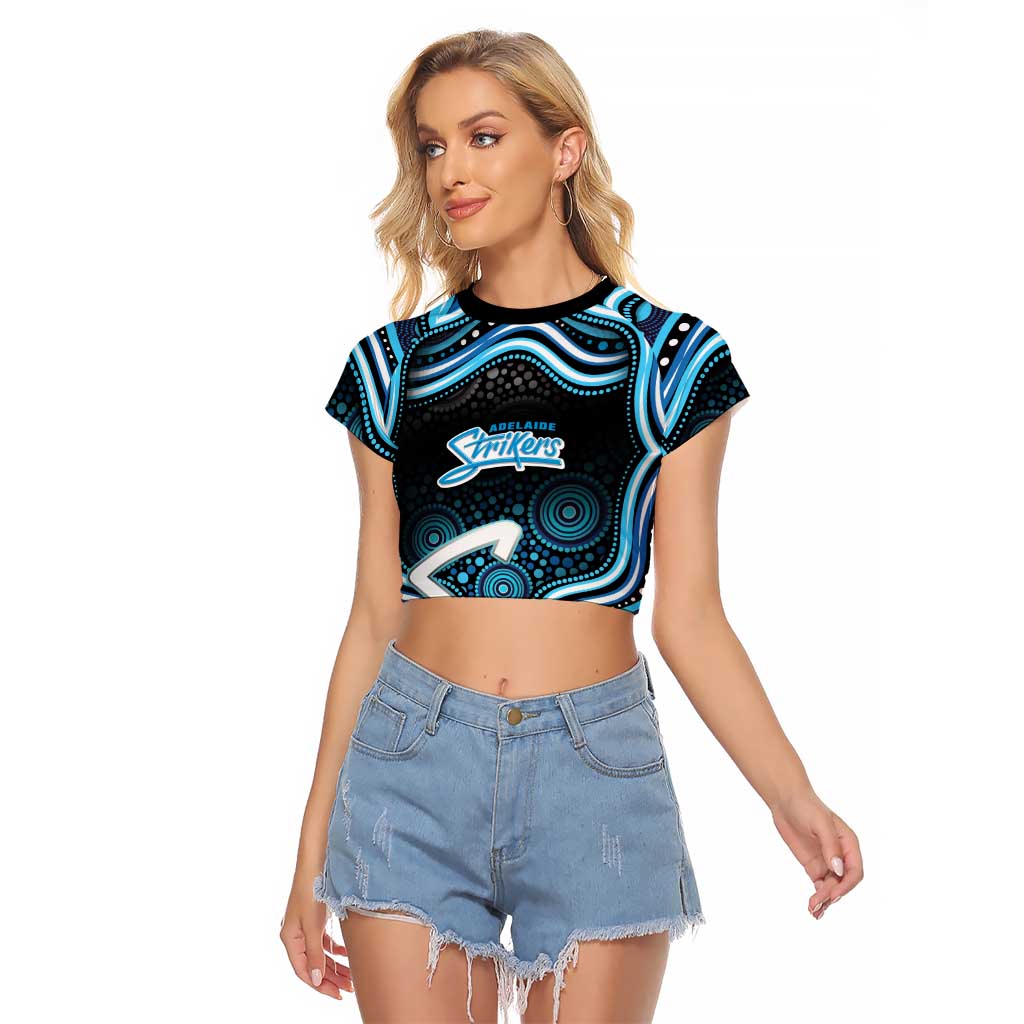 Adelaide Strikers Cricket Raglan Cropped T Shirt Australian Cricket Mascot - Modern Indigenous Style